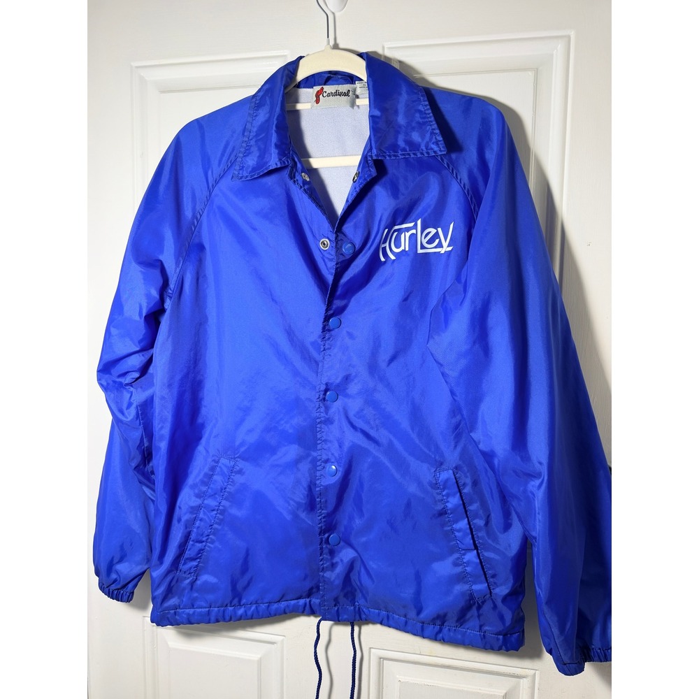Hurley John John Florence 2X World Champ Coaches Jacket Mens Small Blue JJF